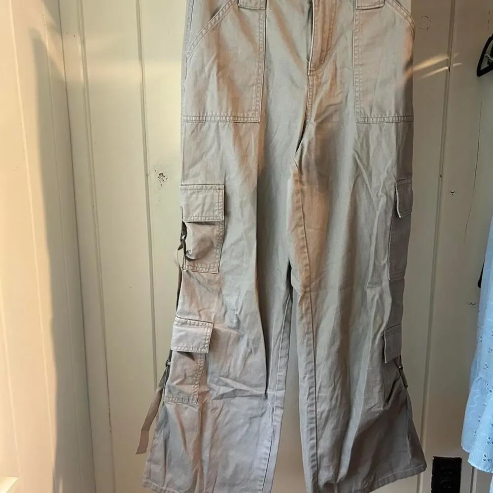 Gorp Core Wide Leg Utility Pants - Greige No Boundaries size XS